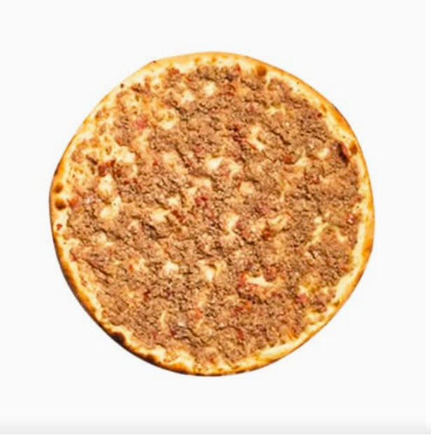 Meat Pie $5.25 Lebanese-style flat pie baked with a spread of minced meat.